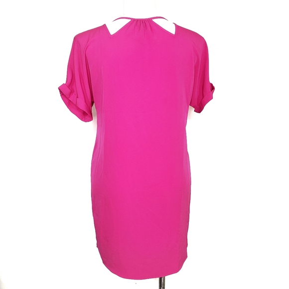 Metaphor Fuchsia Pink Cold Shoulder Dress Size Med - Picture 3 of 11